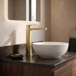 REA - Umyvadlová baterie Arlo Brush Gold, vysoká REA-B0977