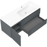 MEXEN/S - Orio koupelnová skříňka 120 cm s umyvadlem Vela pravá, 2S, 1D, grafit mat/bílá mat 91A13-12047-3-BBFFF66-W23P01