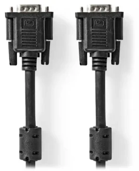 Nedis VGA kabel černý / Kabel / VGA (D-SUB) zástrčka - zástrčka VGA / 10 m / bulk (CCGL59000BK100)