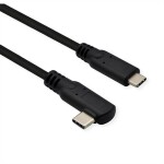 Delock USB 2.0 prodlužovací kabel plochý zahnutý [1x USB 2.0 zástrčka A - 1x USB 2.0 zásuvka A] 1.00 m černá oboustranně zapoji