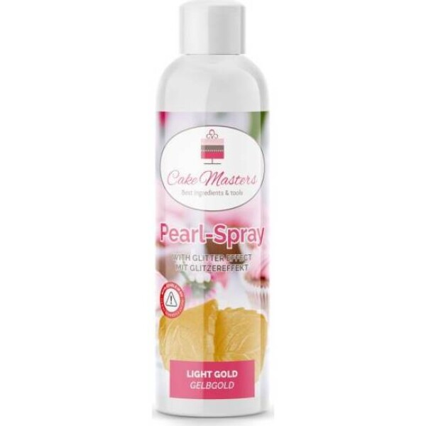 Barva ve spreji perleťová 100ml, světle zlatá - Cake Masters