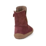 Dívčí zimní barefoot boty TEX SUEDE Bordeaux, Froddo, G3160238-1, červená - 29
