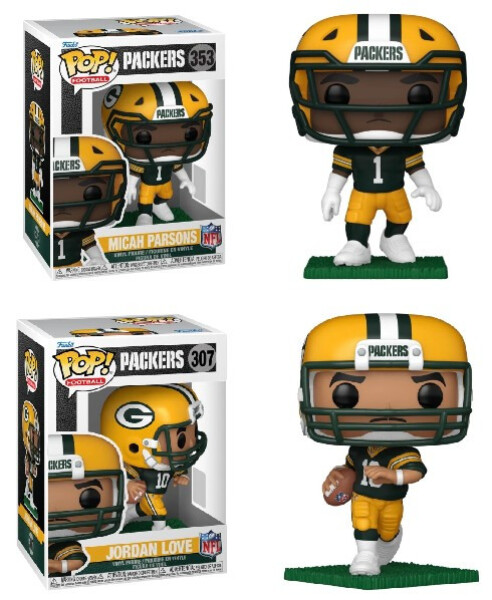 Funko Figurka POP! Micah Parsons #1 & Jordan Love #10 Green Bay Packers NFL Combo