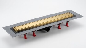 Sprchový žlab SAT Aurum 75 cm broušená zlatá mat plný SATZLAB80BG SATZLAB80BG