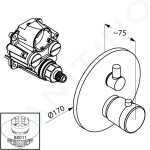 KLUDI - Balance Termostatická vanová baterie pod omítku, chrom 528300575