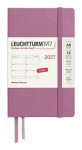 Týdenní plánovač Dusty Rose, Pocket A6 2027, anglicky