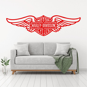Samolepka Harley Davidson křídla Barva: červená, Velikost: 80 x 22 cm