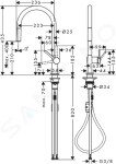 HANSGROHE - M54 Dřezová baterie Talis s výsuvnou koncovkou, matná černá 72802670