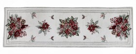 DumDekorace Vánoční běhoun na ubrus - vánoční svíčka 40x180 cm