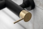 SAPHO - ULTRAMIX nástěnná vanová baterie, černá mat/zlato mat UT010BG
