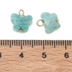 Přívěšek z amazonitu - motýl - 10 x 10 x 4 mm - 1 ks