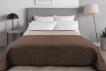 DumDekorace Oboustranný přehoz na manželskou postel hnědé barvy 200 x 220 cm