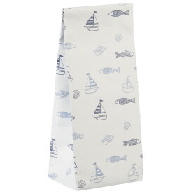 Ib Laursen Papírový sáček Sea 22,5 cm, modrá barva, papír