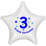 Krásné 3. narozeniny fóliový balónek hvězda pro kluky Balonky.cz Krásné 3. narozeniny fóliový balónek hvězda pro kluky Balonky.cz