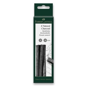 Faber-Castell Pitt Monochrome přírodní uhel 4 ks, 9-15 mm