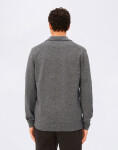 Armedangels Mouliné Knit Long-Sleeved Polo 105 black-1609 oatmilk L