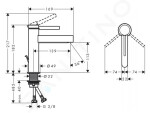 HANSGROHE - Finoris Umyvadlová baterie 110, s výpustí, EcoSmart, matná černá 76020670