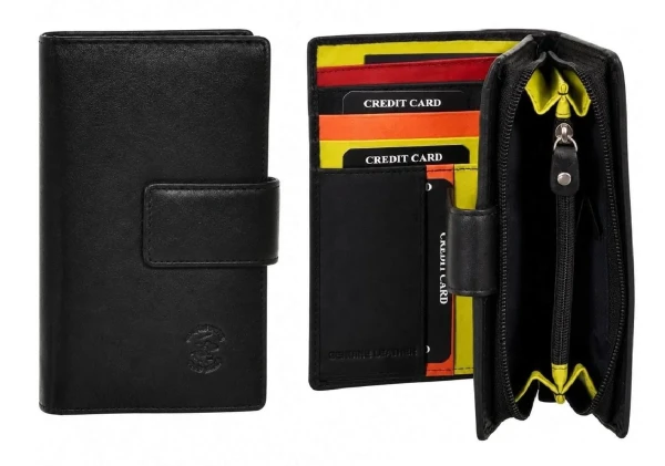 Dámská peněženka BHPC Colorfull combi flap BH-2969-01 černá