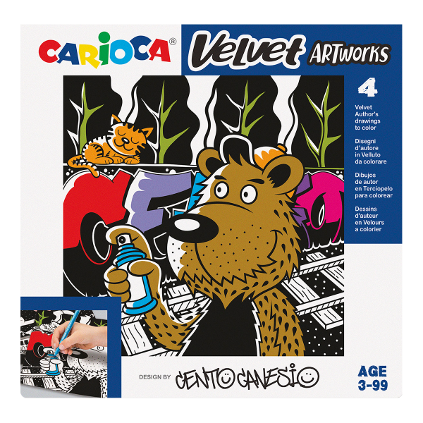 Carioca sametové omalovánky CENTO Graffiti - 4 ks