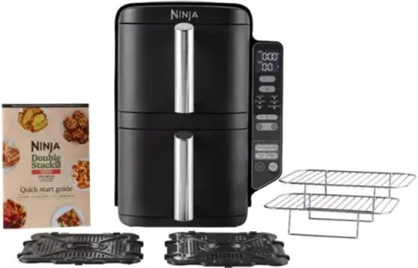 Ninja SL300EU černá / Horkovzdušná fritéza / 2470W / 2x 3.8 / 6 programů / 2 koše (622356297868)