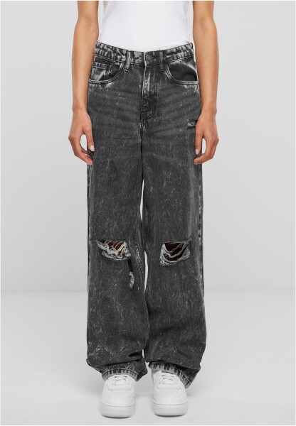 Dámské džíny Distressed 90's Wide černé