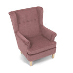 Křeslo ušák, růžová látka, AK-388 PINK2