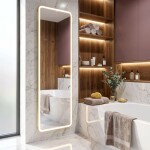 REA - Zrcadlo LED Classico 60x170cm Brush Gold HOM-07058