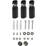 CERANO - Koupelnový radiátor Lincoln - středové připojení 50mm/boční - 366W - černá matná - 1200x500 mm CER-429541