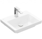 VILLEROY & BOCH - Subway 3.0 Umývátko 50x40 cm, bez přepadu, otvor pro baterii, CeramicPlus, Stone White 437051RW