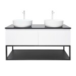 Koupelnová skříňka s krycí deskou SAT B-Way 119x30x45 cm bílá lesk BWAY120WTKUBF BWAY120WTKUBF