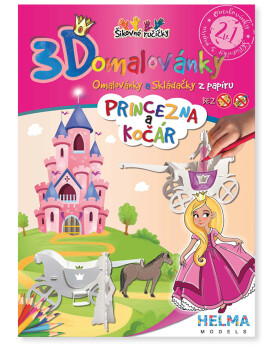 3D Omalovánky Princezna kočár