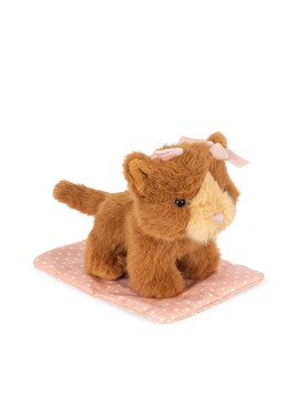 Konges Sløjd Hračka mazlíček v přepravce Cat / Bunny / Dog Cat, krémová barva, plast, textil