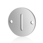 Mezidíl z titanové oceli - placička s písmenem A - Z - 12 x 12 x 0,8 mm - 1 ks Písmena: N