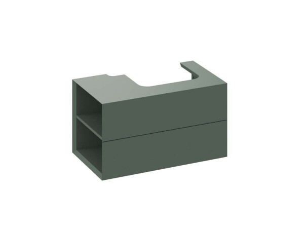 RAVAK - Lite Umyvadlová skříňka 80x45x43 cm, 2 zásuvky, Grey Green X000001876