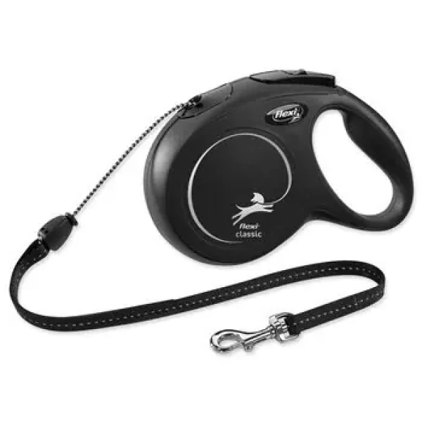 Flexi Classic M lanko 8m černé / Vodítko (FX-22825)
