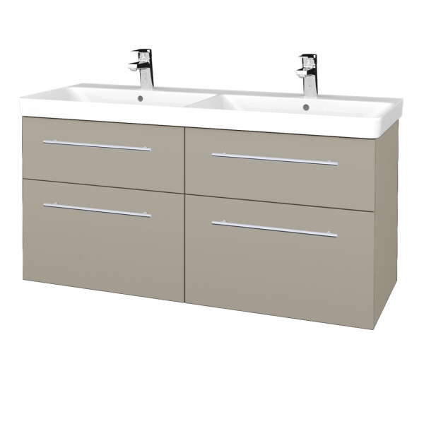 Dřevojas - Umyvadlová skříňka Q MAX SZZ4 120 - L04 Béžová vysoký lesk / Úchytka T02 / L04 Béžová vysoký lesk 332303B