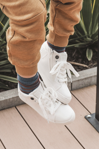 Dětské klasické vysoké tenisky Big Star LL374002 Bílá 33