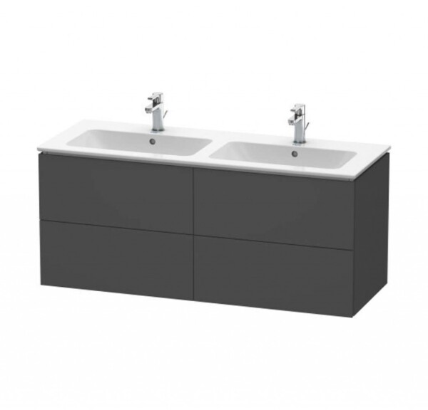 DURAVIT - L-Cube Umyvadlová skříňka 55x129x48 cm, 4 zásuvky, grafit mat LC625904949