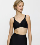 Triumph - proužkovaná bavlněná podprsenka bez kostic Triumph BLACK 95C