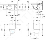 DURAVIT - Starck 3 WC kombi mísa, spodní odpad, s HygieneGlaze, alpská bílá 0126012000