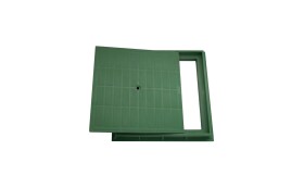 MIDAS Poklop PP DN 400 x 400 mm ZELENÝ , pochůzný, zatížení 1,5t , + ŠROUB ( bez rámu )