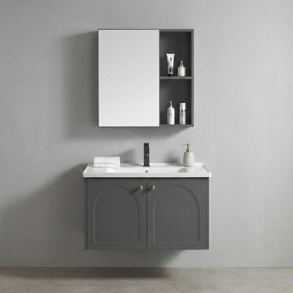 REA - Sada koupelnového nábytku s umyvadlem Denver 60cm Grey REA-M0010