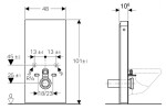 GEBERIT - Monolith Sanitární modul pro závěsné WC, 101 cm, spodní přívod vody, mátově zelená 131.021.SL.5