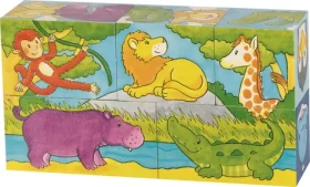 GOKI Dřevěné kostky Safari a Arktida