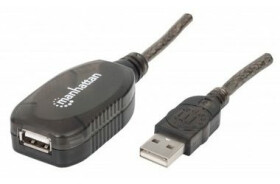 Manhattan prodlužovací kabel USB 2.0 A-A M/F / aktivní / 20m (150958-MA)