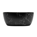 Umyvadlo na desku SAT Infinitio 45,5x32,5 cm mramor černá mat bez přepadu SATINF4532MRBKM SATINF4532MRBKM
