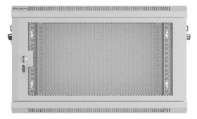Lanberg WF01-6406-23S šedá / Nástěnný rozvaděč / 19" / 6U / 600×450 mm / perforované dveře / flat pack (WF01-6406-23S)