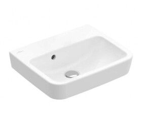 VILLEROY & BOCH - O.novo Umývátko 50x37 cm, s přepadem, bez otvoru pro baterii, AntiBac, CeramicPlus, alpská bílá 434452T2