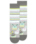 Unisex ponožky Wola U04.156 Happy Easter 35-46 námořnictvo 35-38