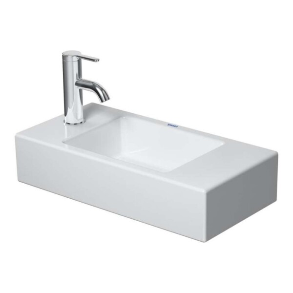 DURAVIT - Vero Air Umývátko 50x25 cm, bez přepadu, otvor pro baterii vlevo, WonderGliss, bílá 07245000091